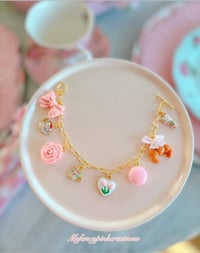 Image 1 of Gold Plated Tea Time Charm Bracelet 