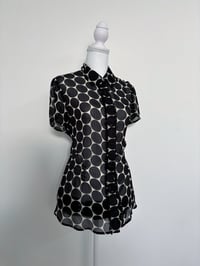 Image 1 of 00s Sheer polka dot top // L