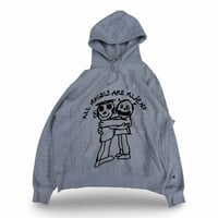 Image 1 of GREY HUGGING LOGO HOODIE (XL)
