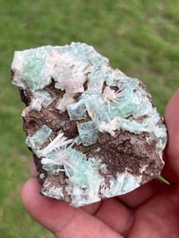 Image 6 of Green Apophyllite, Scolecite & Chalcedony Specimen | India #3039