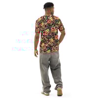Image 3 of Untamable - Men’s/Unisex All Over Print Botanical - Cotton Shirt - Crew Neck T-Shirt - Floral