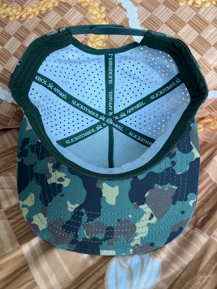 Image of WAIMĀNALO SnapBack hat (Camo/Gold)