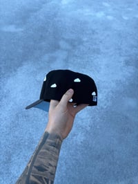 Image 4 of PARTLY CLOUDY BLACK MULTI TONE ANEHEIM ANGELS CUSTOM FITTED CAP