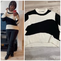 X-Large Cream and black sweater