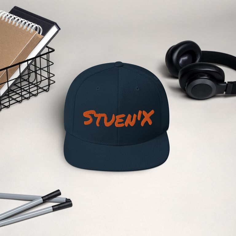 Stuen'X In Orange Snapback Hat