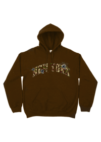 NY BULLET HOLE CAMO BROWN HOODIE