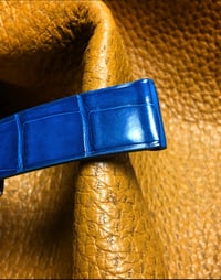 Image 5 of Mykonos Blue Alligator Classic Watch Strap