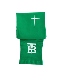 Green sleeve with WHITE logo