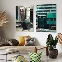 Image 9 of Painting / maleri / "København – Malerdrømme og tankestreger – Stoppestedet" / 80x100 cm