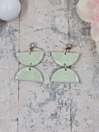 Image 3 of Half Moon Mint Earrings