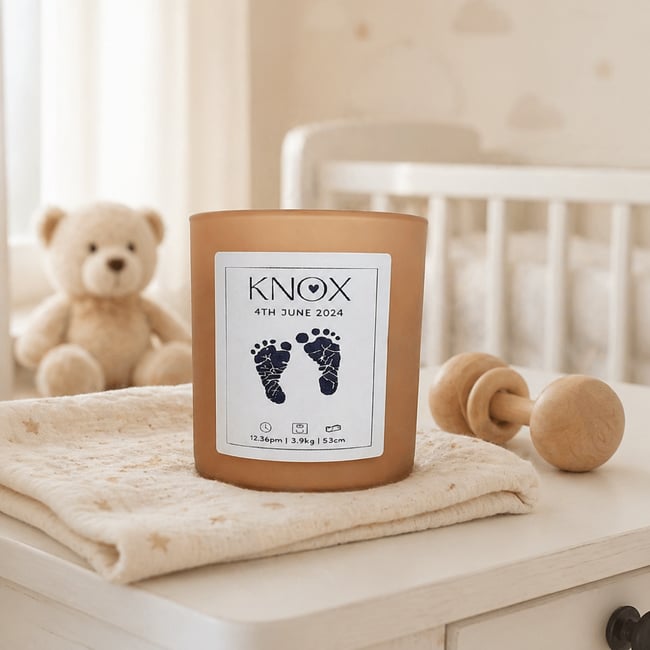 Personalised Baby Keepsake Candles - 500g