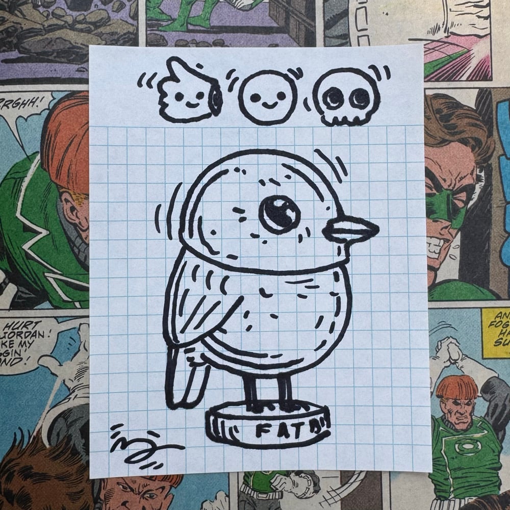 Image of Fat Bird Sharpie Sketch #88