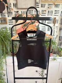 Image 1 of Forever 21 black sheer crop top