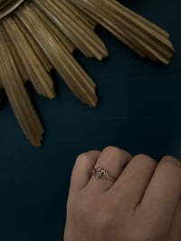 Image 4 of Très belle bague victorienne, plaqué or rose avec perles, fin XIXème siècle! taille 48-49