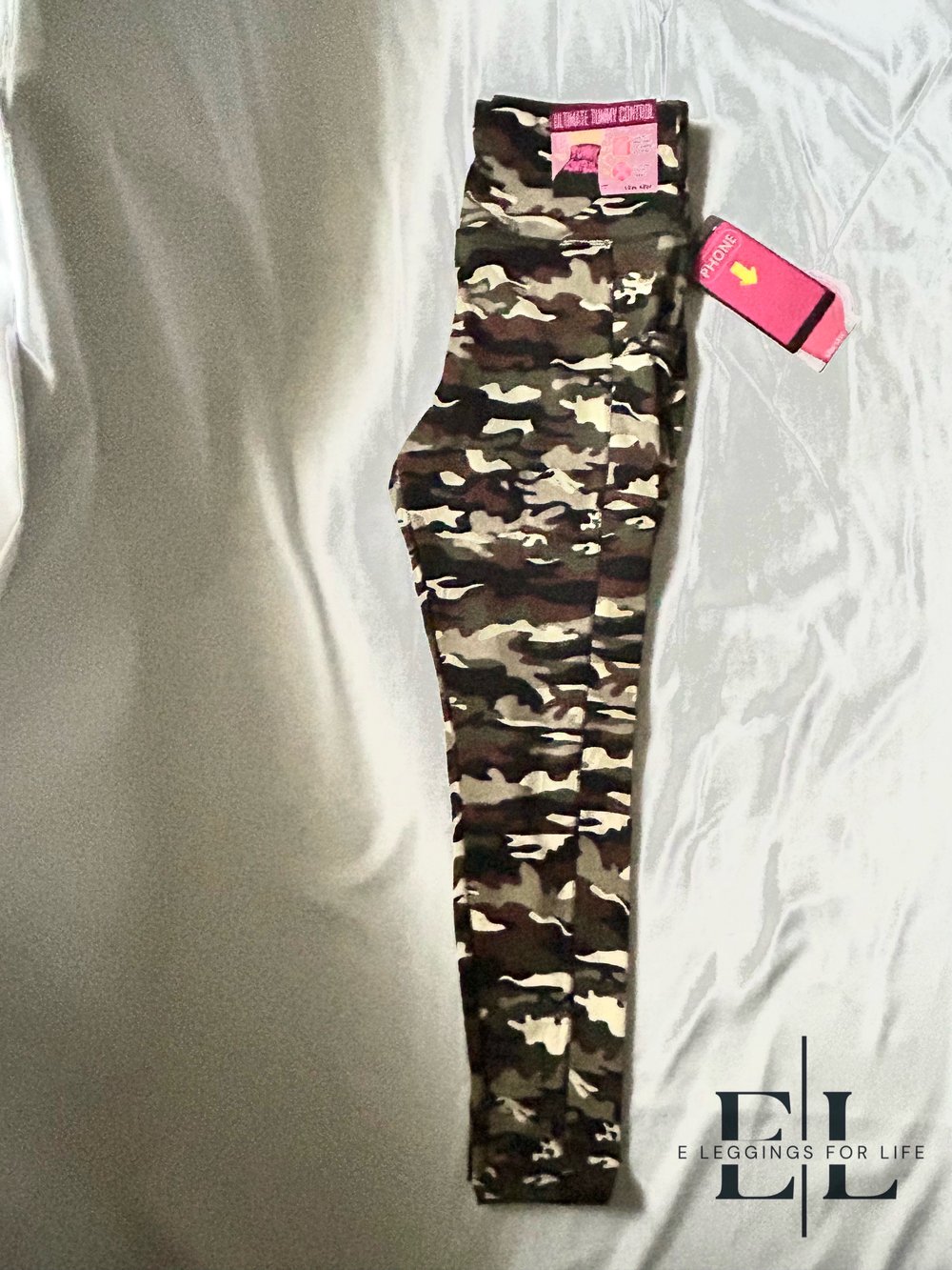 Image of Camouflage Plus Size Leggings W/ Side Pocket