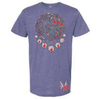 Moon Thief Tee v2 - Purple/Red/Grey