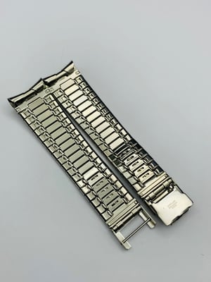 Image of Vintage 1970's eye catching slim stainless steel watch strap bracelet,New Old Stock,mint,17.4mm