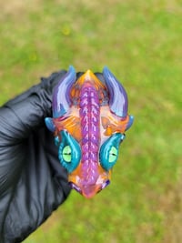 Image 4 of Magenta Orange aqua DragonHead Pendant