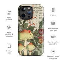 Image 1 of Colorful Mushroom/Fungus/Mycology Bookpage Illustration Tough Case for iPhone®