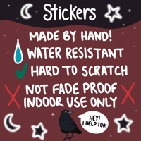 Image 2 of Always Anxious Crow - Sticker