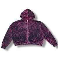 Image 1 of Hot Pink Iced Cheetah Hoodie