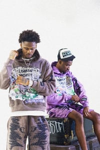 Image 3 of LOAMAI CHARCOAL RHINESTONE SHORTS