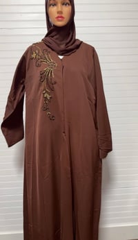 Image 3 of Cross button-up design open Abaya
