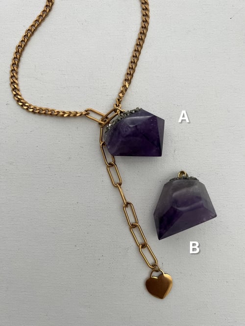 Image of DARA • Amethyst Drop Necklace