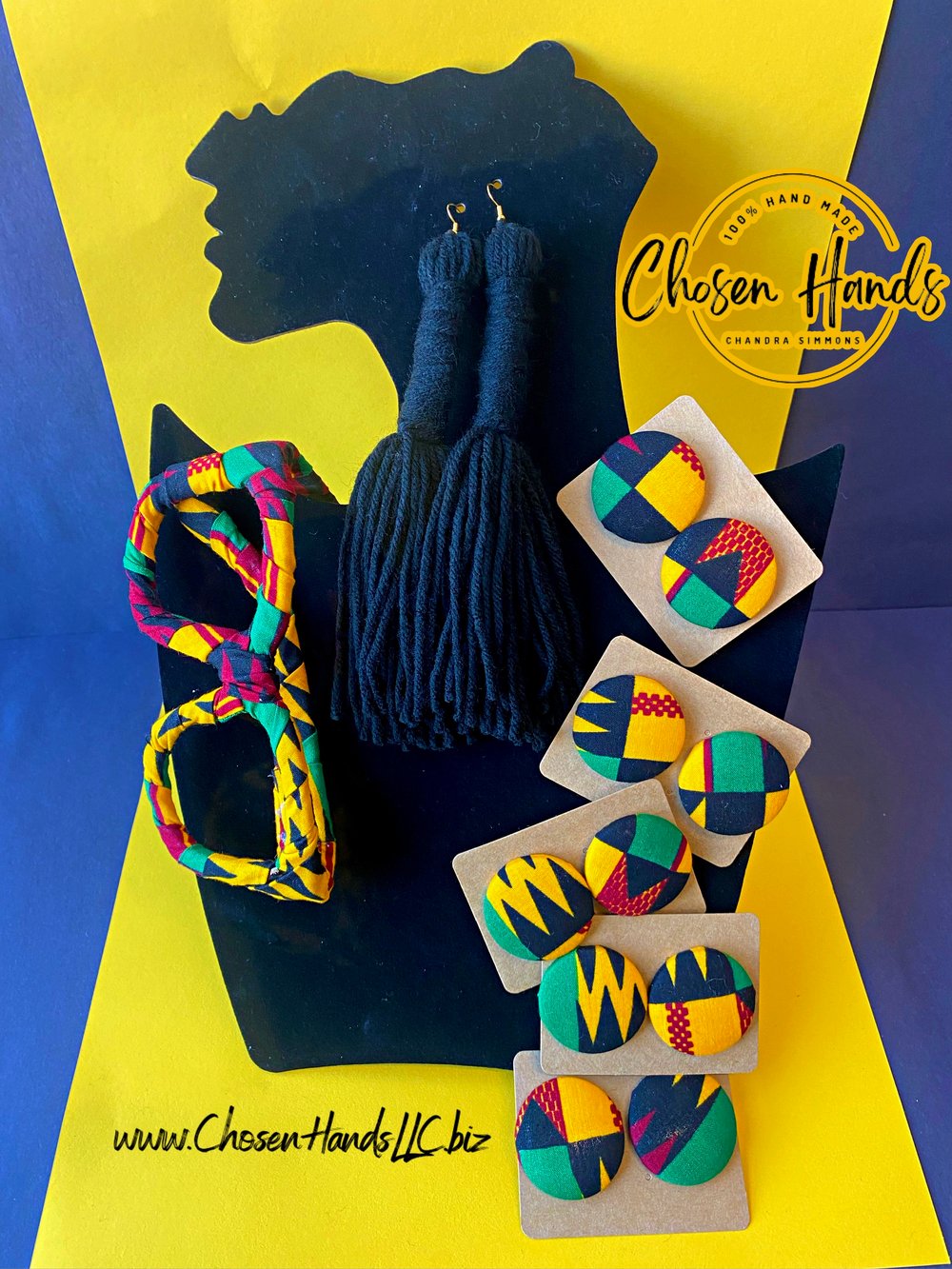 Image of Black Tassel Earrings