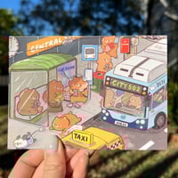 Image 1 of City Bus Stop Art Print 