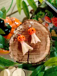 Image 1 of Kolczyki dynio-duszki 🎃👻