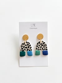 Paire de boucles d'oreilles céramique PHANTA multicolore 
