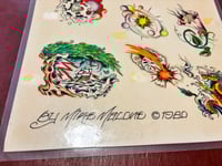 Image 2 of hand colored Mike Malone HAWAIIAN Flash Hand colored by K. Everett of China Sea Tattoo -KE copy copy