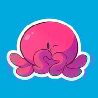 Image 1 of Kawaii Takopi Octopus Vinyl Sticker - 2 Inch
