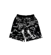 Image 2 of BLACK GRAFFITI SHORTS