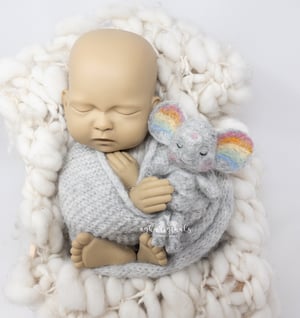 Image of rainbow elephant lovey 
