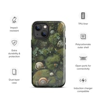 Image 19 of Flora and Fauna Goblincore Grunge Snails and Moss Tough Case for iPhone®