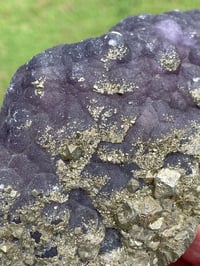 Image 17 of Purple Botryoidal Fluorite With Cubic Pyrite Specimen #447 