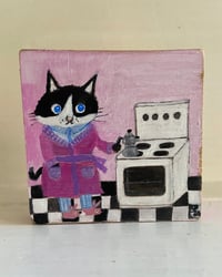 Image 1 of original painting -Good morning! coffee’s ready 