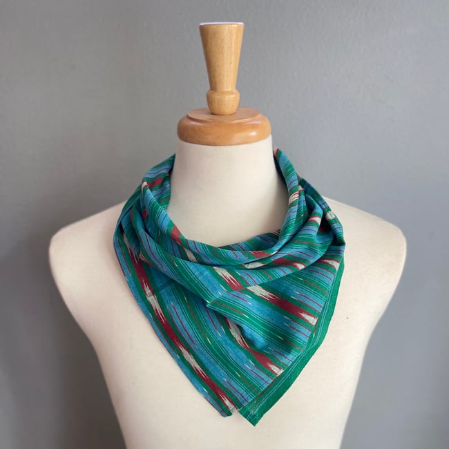 Green Stripe Ikat Bandana *last one*