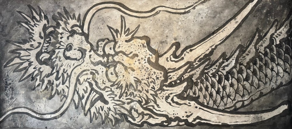 Image of Tim Lehi “Tyvek Dragon 2” Original Art