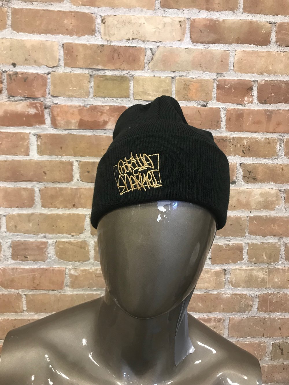 Black gorilla market beanie 