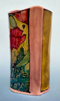 Image 4 of “corn poppies” reduction lustre vase