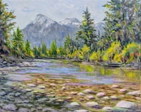 Image 1 of <h2>Vedder River Shallows </h2>Original Artwork <br />16 x 20<br />Oil on Canvas