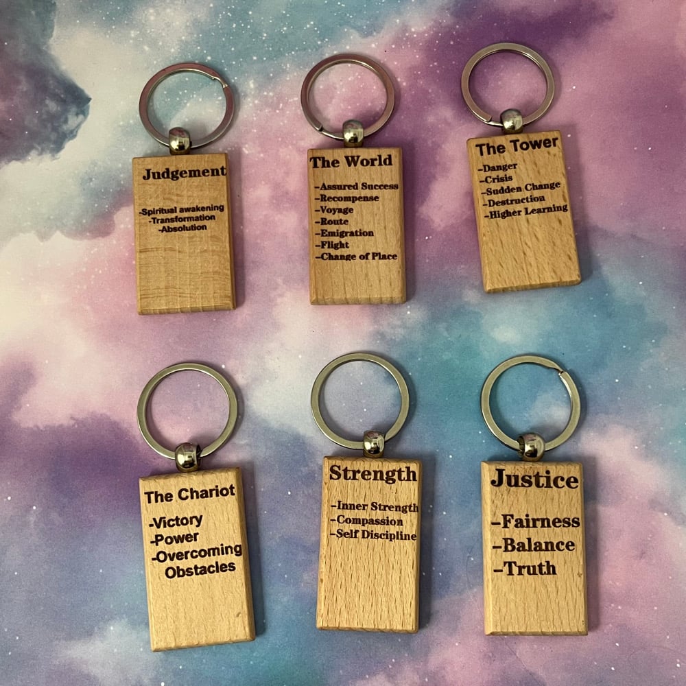 Image of Tarot Wood Keychain