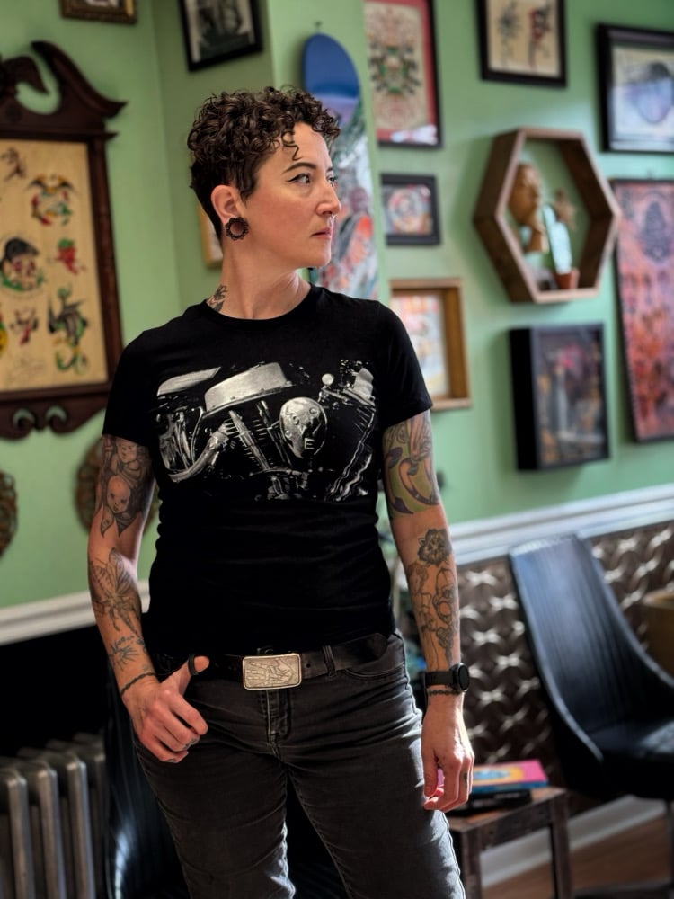 Image of Harley Panhead “LOVE” Ladies Fitted T-Shirt