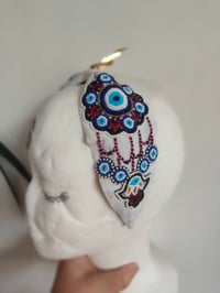 Image 7 of Evil eye protection silver bead bag and dream catcher headband