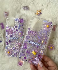 Image 4 of Purple Junk/Charm Phone Case