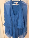 DVF SILK BLUE TOP/DRESS