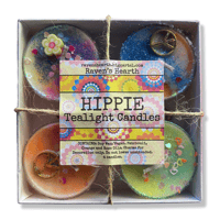 Image 2 of HIPPIE Tealight Candles ☮️ new!